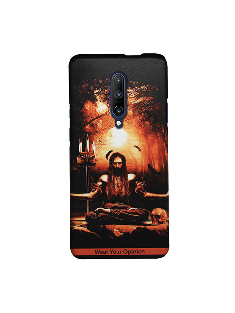 

CelfieDesign Black & Orange Meditation Aghori Wear Your Opinion Quirky Sustainable OnePlus 7 Pro Back Cover
