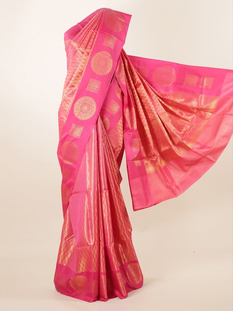 

Pothys Pink & Gold-Toned Woven Design Saree
