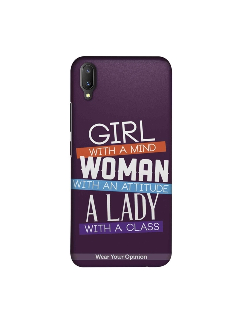 

CelfieDesign Purple & White Girl Woman Lady Vivo V11 Pro Sustainable Back Cover