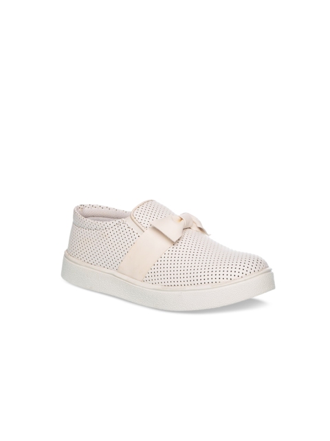 

Khadims Girls Off-White Slip-On Sneakers