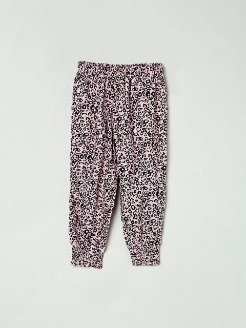 

max Girls Pink & Black Regular Fit Printed Joggers