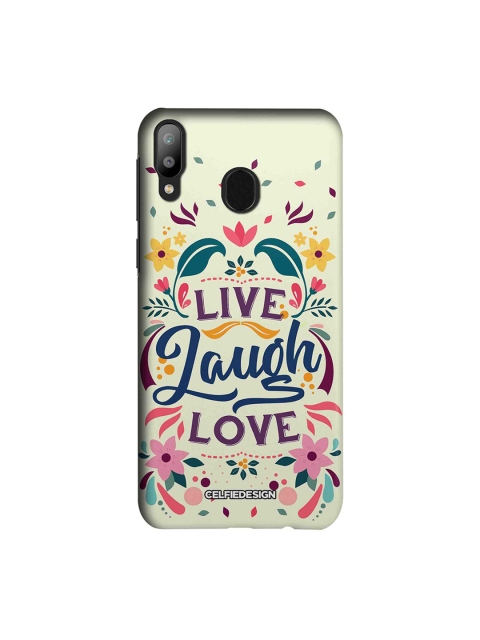 

CelfieDesign Multicoloured Live Laugh Love Quirky Sustainable Samsung Galaxy M20 Mobile Back Cover, Multi