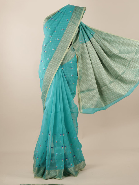 

Pothys Blue Woven Design Saree