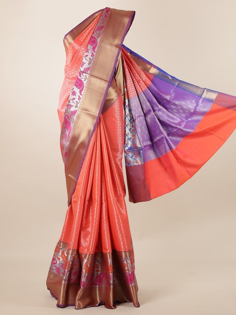 

Pothys Orange Woven Design TissgueSaree