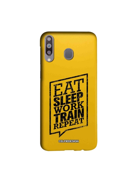 

CelfieDesign Yellow & Black Eat Sleep Samsung Galaxy M30 Back Case