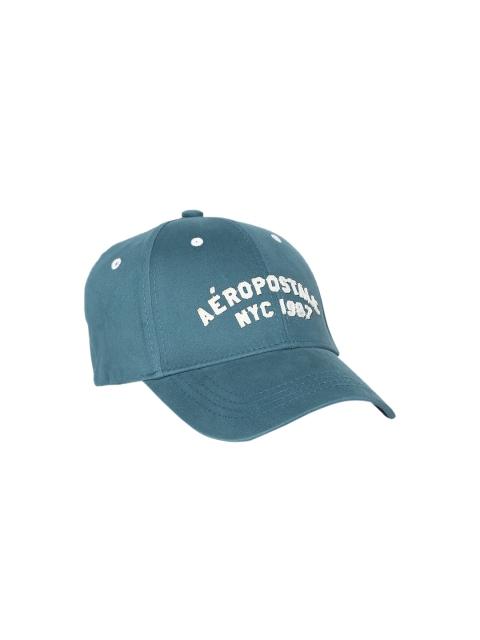 

Aeropostale Men Teal Green & White Applique Panelled Baseball Cap