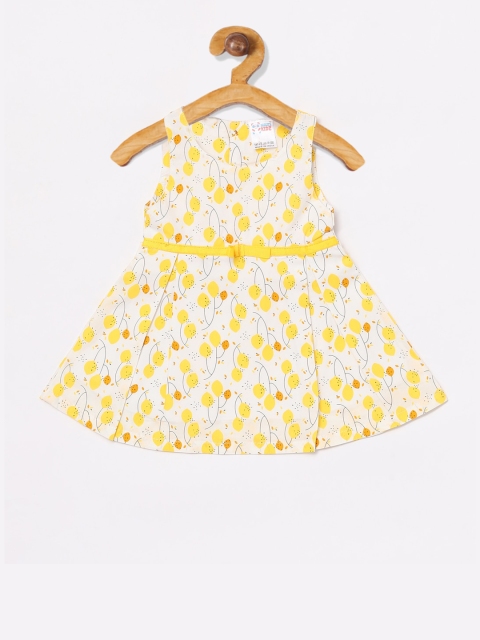 

NAUTI KIDZ Girls White Printed Fit and Flare Dress