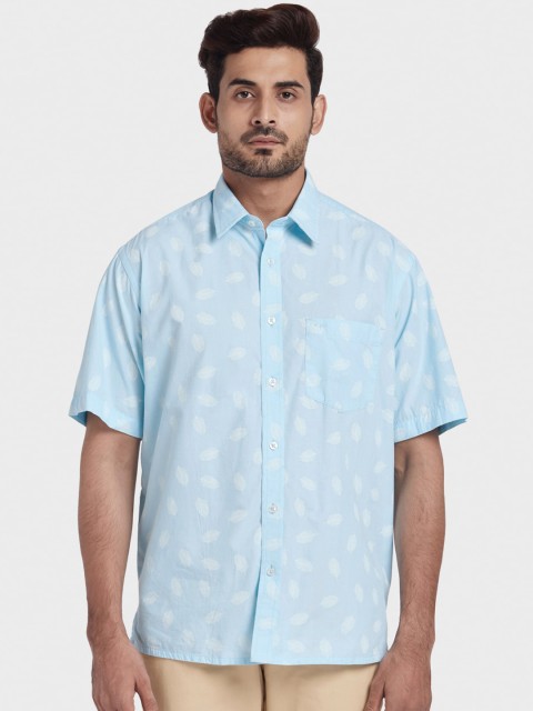 

ColorPlus Men Blue Regular Fit Printed Casual Shirt