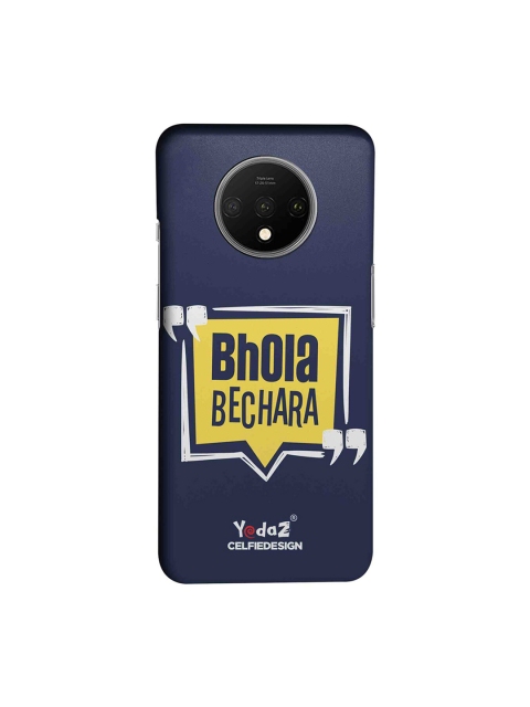 

CelfieDesign Navy Blue, Yellow & White Typographic Printed OnePlus 7T Back Cover