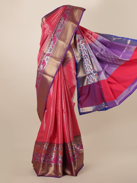 

Pothys Magenta Woven Design Tissue Saree