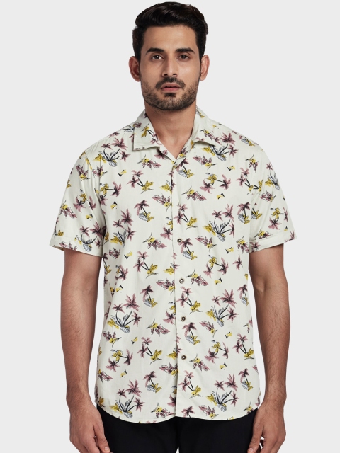 

ColorPlus Men Beige Tailored Fit Printed Casual Shirt