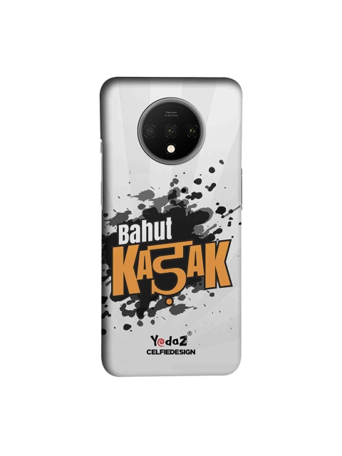 

CelfieDesign White & Orange Bahut Kadak Quirky Yedaz OnePlus 7T Mobile Back Cover