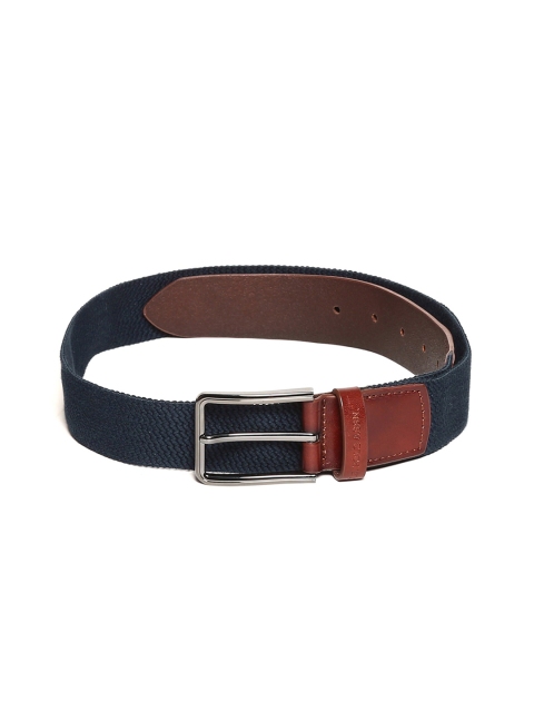 

U.S. Polo Assn. Men Blue & Brown Solid Belt With Leather Ends