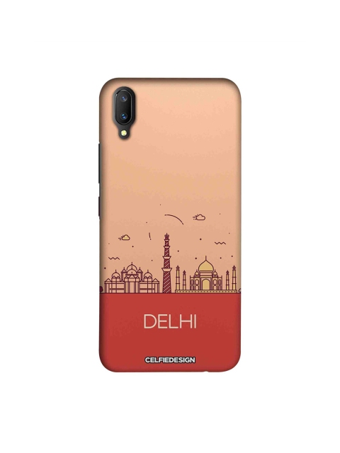 

CelfieDesign Beige & Rust-Red Delhi Skyline Vivo V11 Pro Sustainable Back Cover
