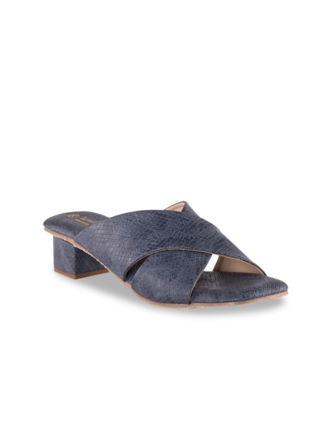

Kraft Cellar Women Navy Blue Solid Mules