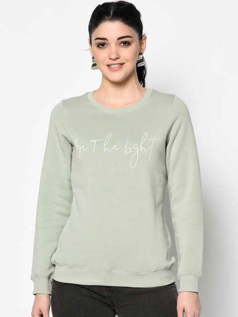 

Trufit Women Mint Green Printed Sweatshirt