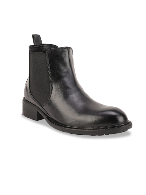 

Bruno Manetti Women Black Solid Heeled Boots