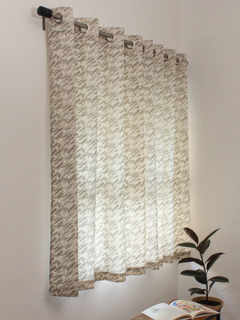 

House This Grey & Off-White Set of 2 Curtain Curtains