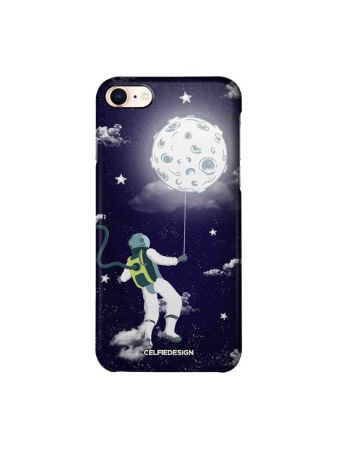 

CelfieDesign Navy Blue & White Spaceman Quirky Sustainable Apple iPhone 8 Mobile Back Cover