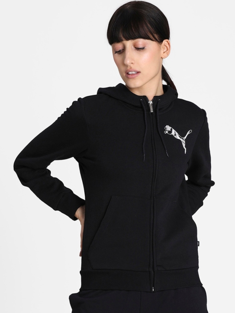 

Puma Women Black Printed Sporty Jacket