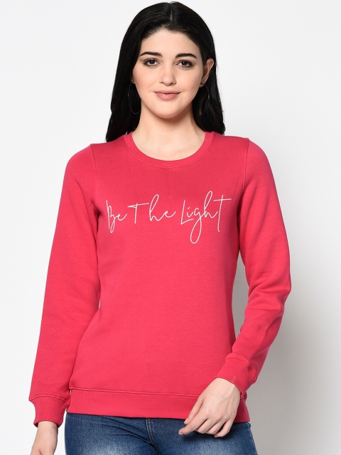 

Trufit Women Fuchsia Printed Sweatshirt