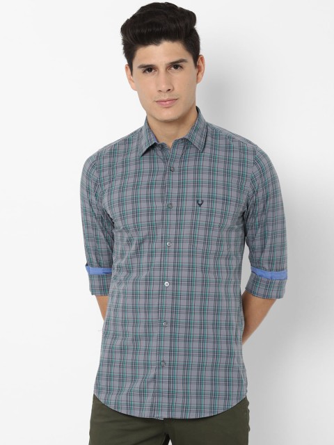 

Solly Sport Men Grey Slim Fit Checked Casual Shirt