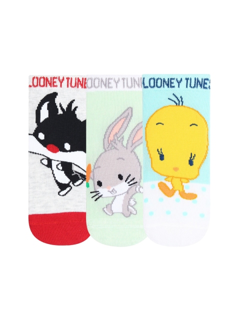 

Bonjour Infant Girls Pack Of 3 Assorted Looney Tunes Ankle Length Socks