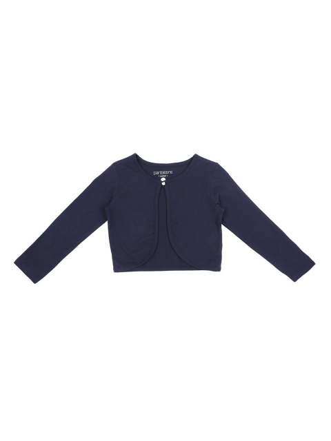 

Pantaloons Junior Girls Navy Blue Solid Cotton Shrug