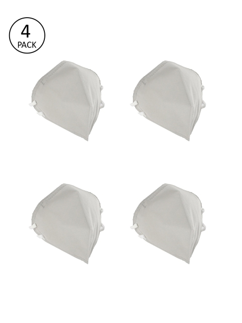 

JS Care Unisex Pack Of 4 Grey 6-Ply Reusable N95 Masks