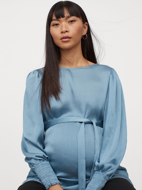 

H&M Woman Turquoise Blue MAMA Crpe Tunic