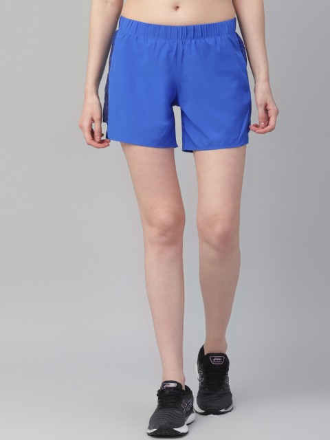 

ASICS Women Blue Solid Slim Fit Sports Shorts