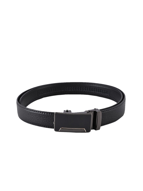 

BuckleUp Men Black Solid Belt