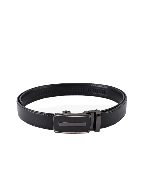 

BuckleUp Men Black Solid Belt
