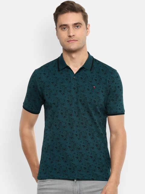

Louis Philippe Sport Men Green Printed Polo Collar T-shirt