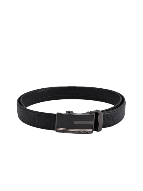 

BuckleUp Men Black Solid Belt