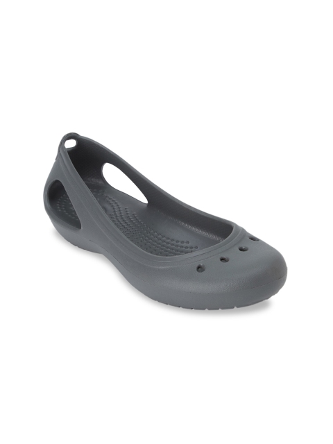

Crocs Women Grey Laser Cut Ballerinas