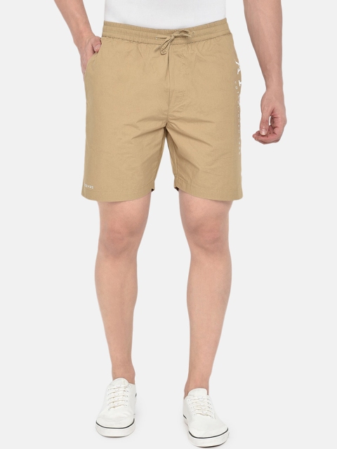 

beevee Men Khaki Solid Regular Fit Cotton Regular Shorts