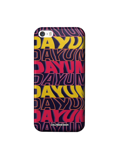 

CelfieDesign Navy-Blue & Pink Dayum Quirky Sustainable Apple iPhone SE Mobile Back Cover
