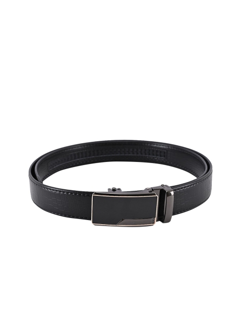 

BuckleUp Men Black Solid Belt