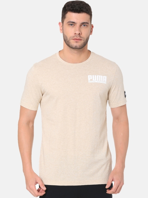 

Puma Men Beige Printed Round Neck T-shirt