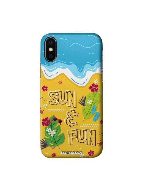

CelfieDesign Blue & Yellow Sun & Fun Printed Sustainable iPhone X Back Case