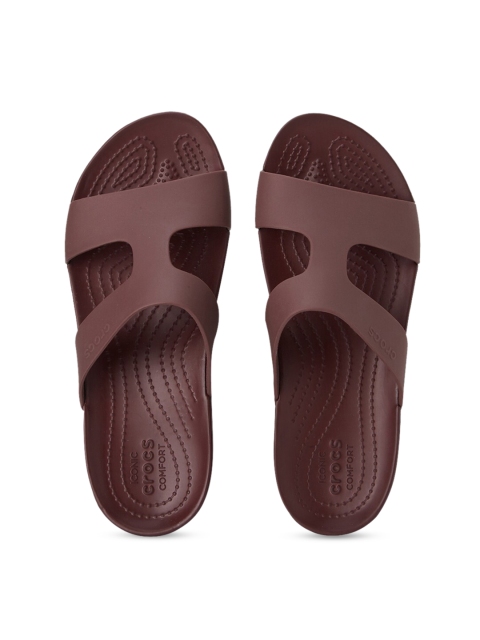 

Crocs Serena Women Burgundy Solid Sliders