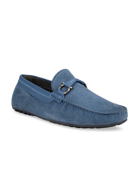 

ROSSO BRUNELLO Men Blue Solid Formal Loafers