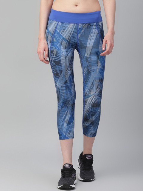 

ASICS Women Blue Printed Tights