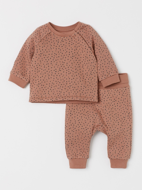 

H&M Kids Beige Printed 2-Piece Cotton Set