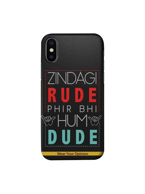 

CelfieDesign Black & White Zindagi Rude iPhone X Sustainable Case