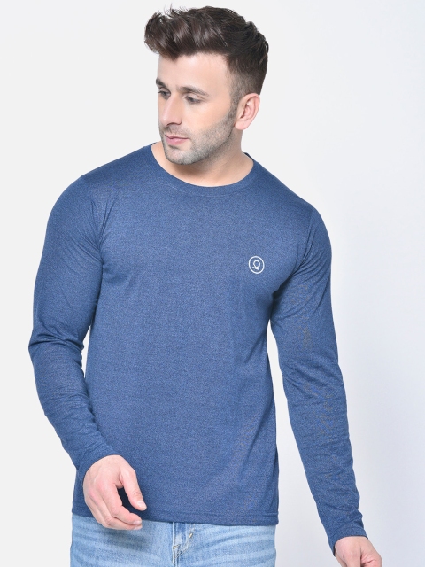 

Chkokko Men Blue Solid Round Neck T-shirt