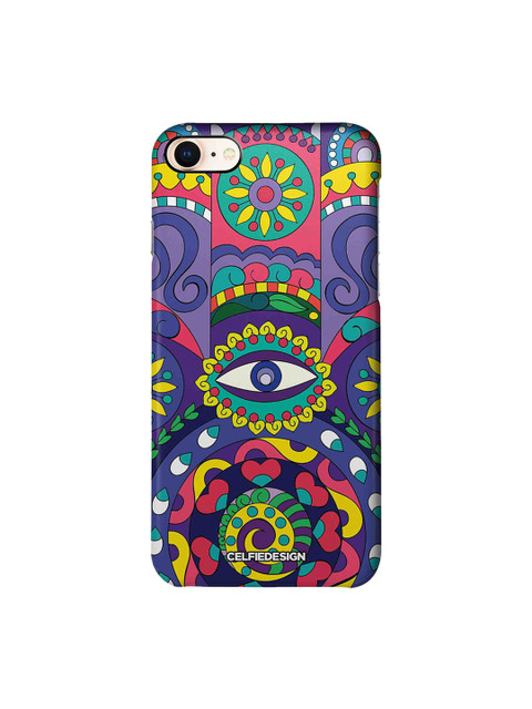 

CelfieDesign Purple & Yellow Humsa Quirky Sustainable Apple iPhone 8 Mobile Back Cover