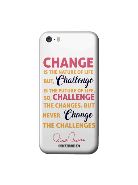 

CelfieDesign White & Yellow Challenge AB Quotes iPhone SE Sustainable Case
