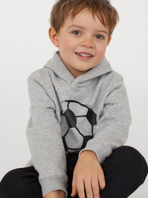 

H&M Boys Grey Printed Hoodie